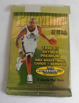 PACK 7 TARJETAS BASQUETBALL SKYBOX PREMIUM 1996-97 AUTOGRAHIC