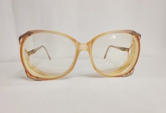 Genuinas gafas antiguas. Kenmark Cognac, 1960s Dama /marron