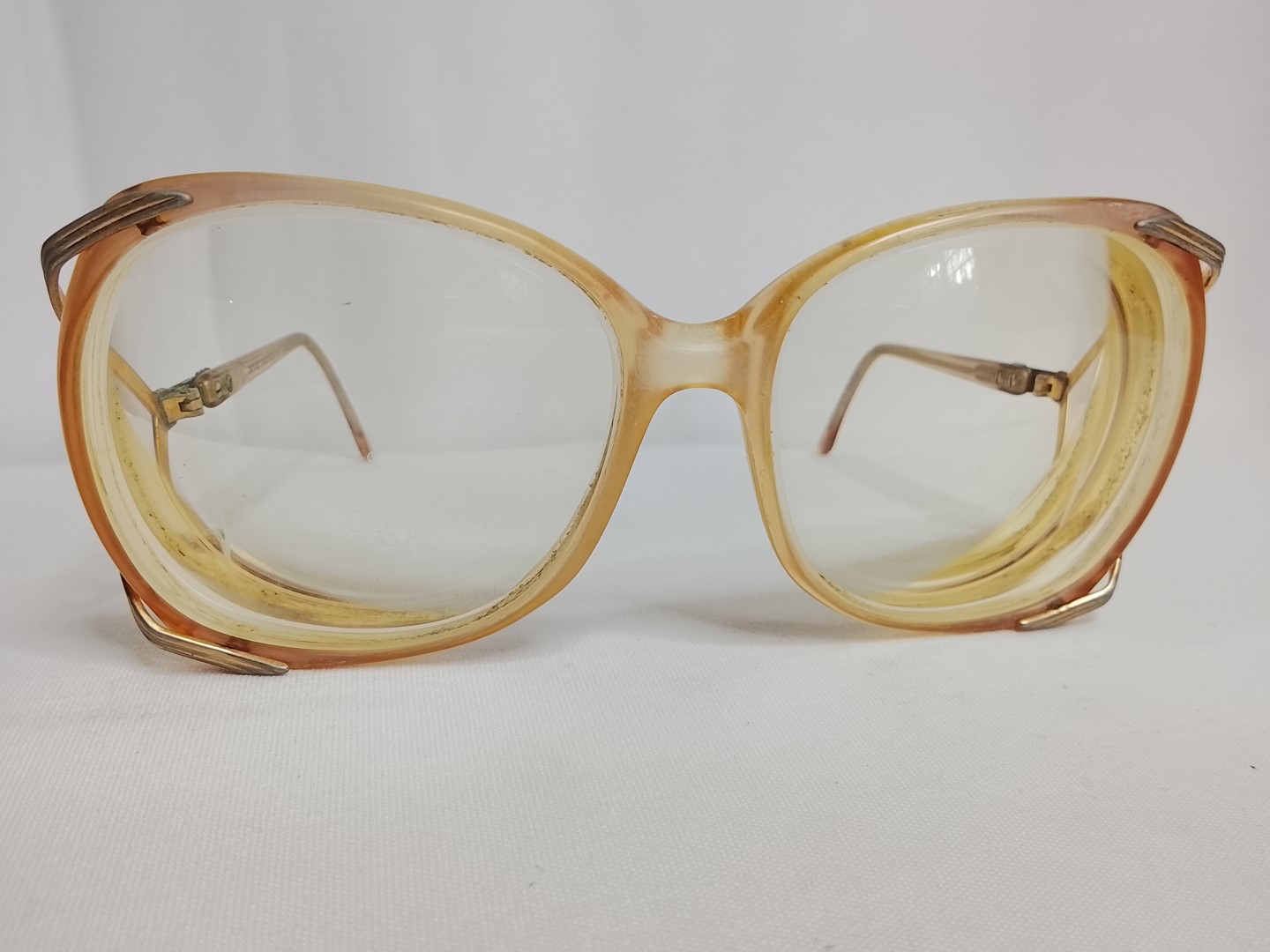 Genuinas gafas antiguas. Kenmark Cognac, 1960s Dama /marron - Image 3