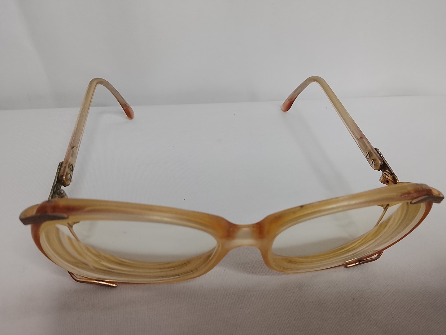 Genuinas gafas antiguas. Kenmark Cognac, 1960s Dama /marron - Image 4