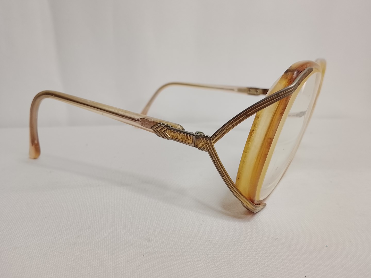 Genuinas gafas antiguas. Kenmark Cognac, 1960s Dama /marron - Image 5