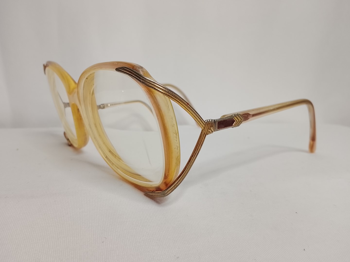 Genuinas gafas antiguas. Kenmark Cognac, 1960s Dama /marron - Image 6