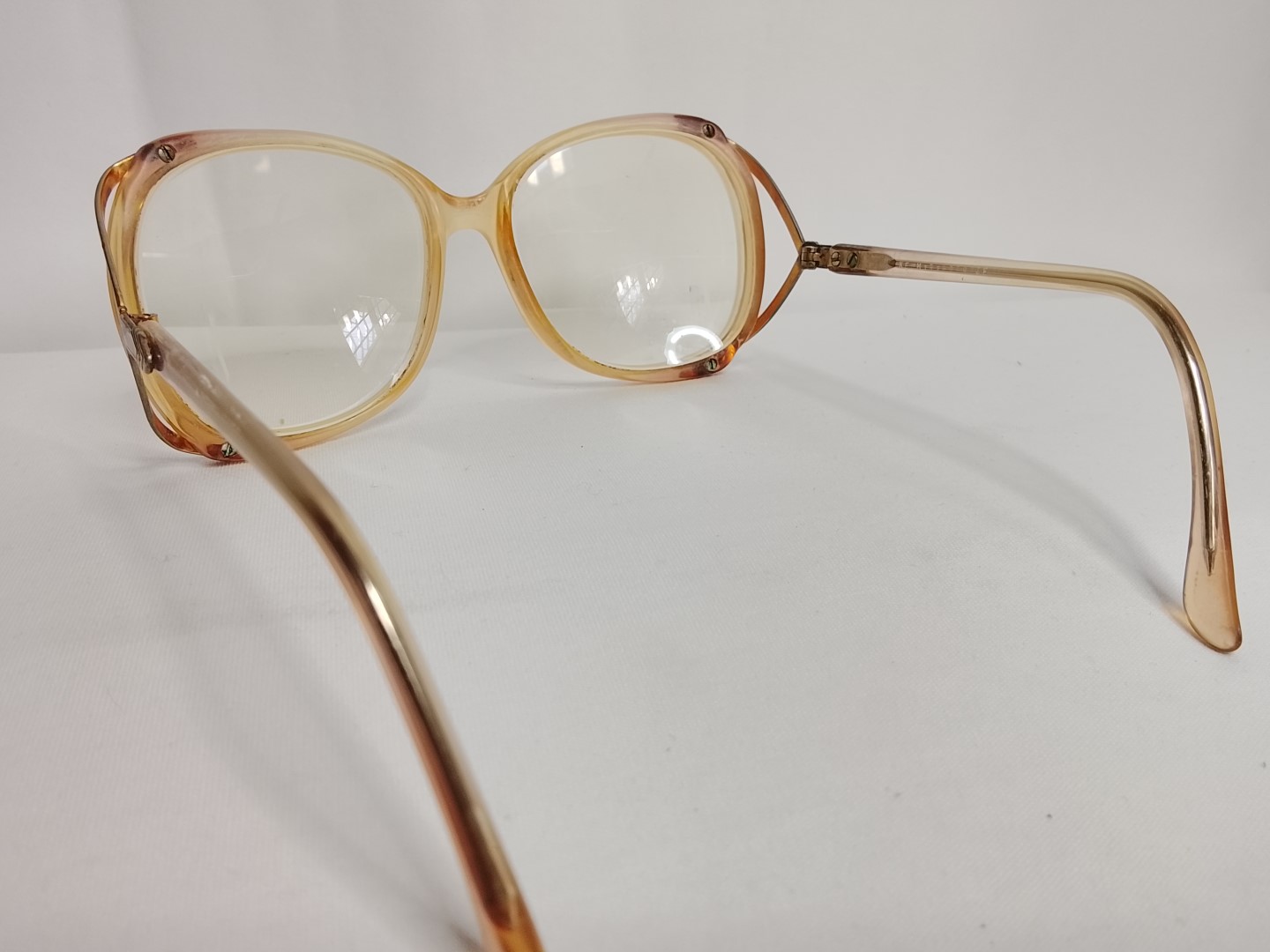 Genuinas gafas antiguas. Kenmark Cognac, 1960s Dama /marron - Image 7