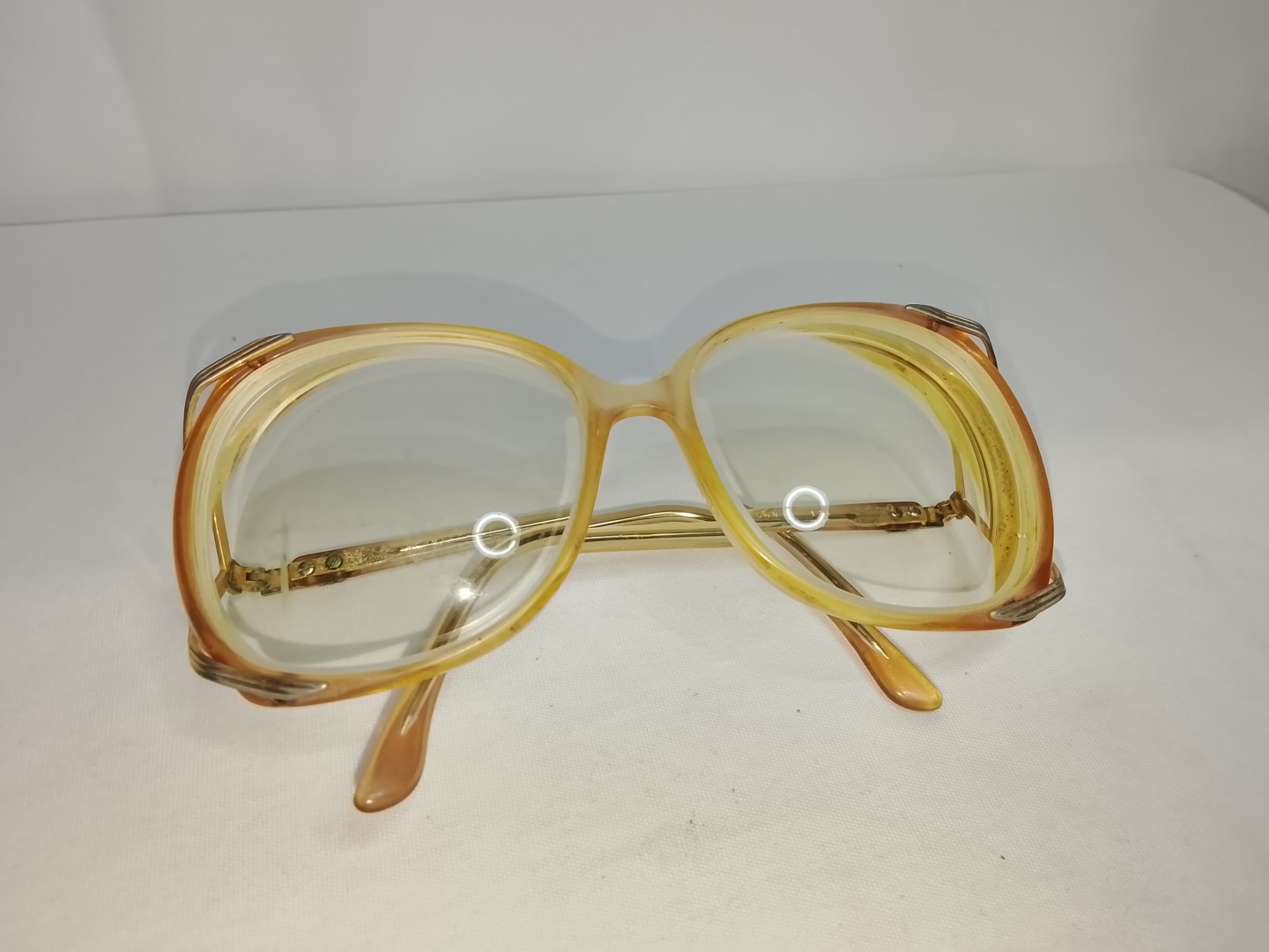 Genuinas gafas antiguas. Kenmark Cognac, 1960s Dama /marron - Image 10
