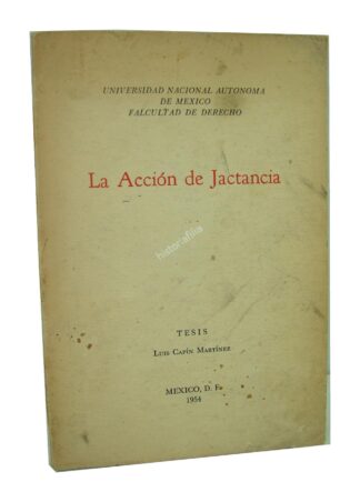 La Accion De Jactancia Luis Capin Martinez 1954 Jrpd Lnu Rar