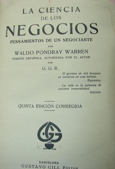 LIBRO ANTIGUO. LA CIENCIA DE LOS NEGOCIOS. 1921 WALDO PONDRAY - Image 3