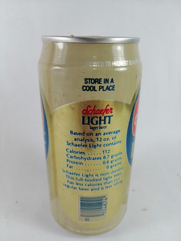 LATA DE CERVEZA RETRO, SCHAEFER LIGHT 1989 - Image 4