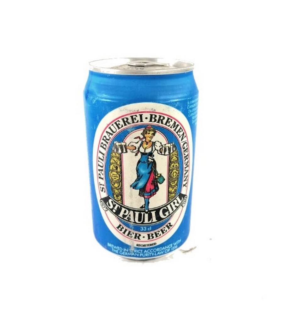LATA DE CERVEZA VINTAGE, ST. PAULI GIRL 1995, ALEMANIA