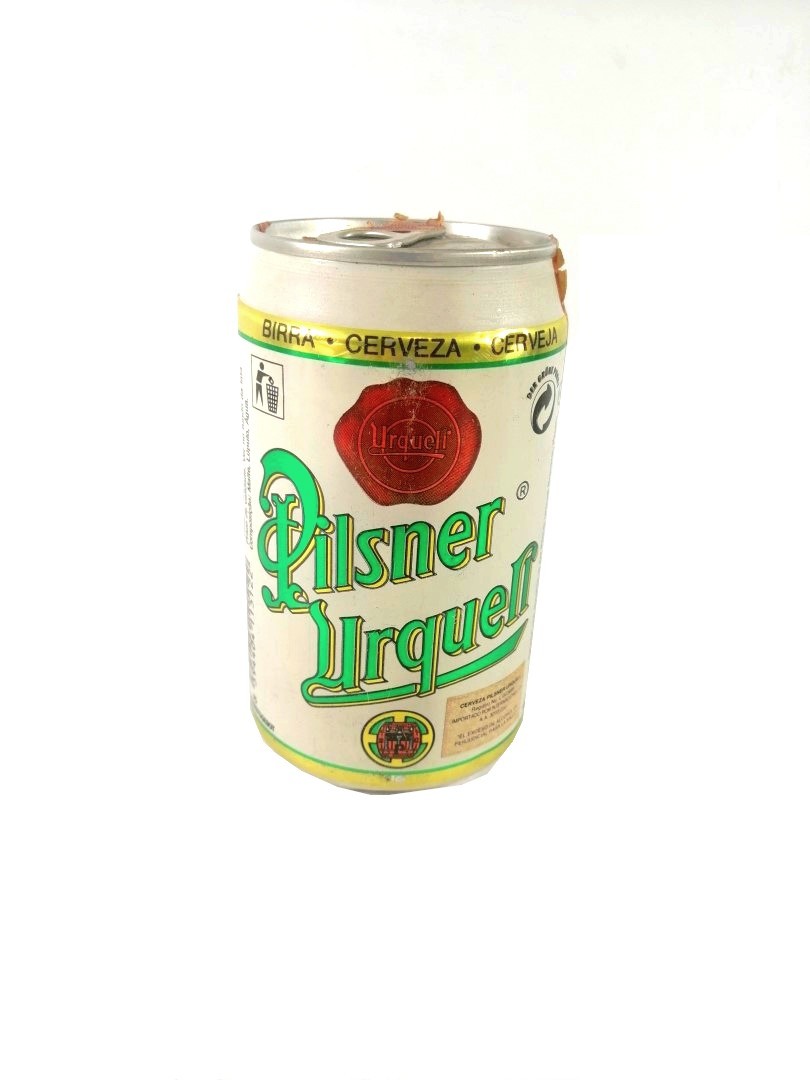 LATA DE CERVEZA RETRO, PILSNER URQUELL, REPUBLICA CHECA, 1980s EXTINTA