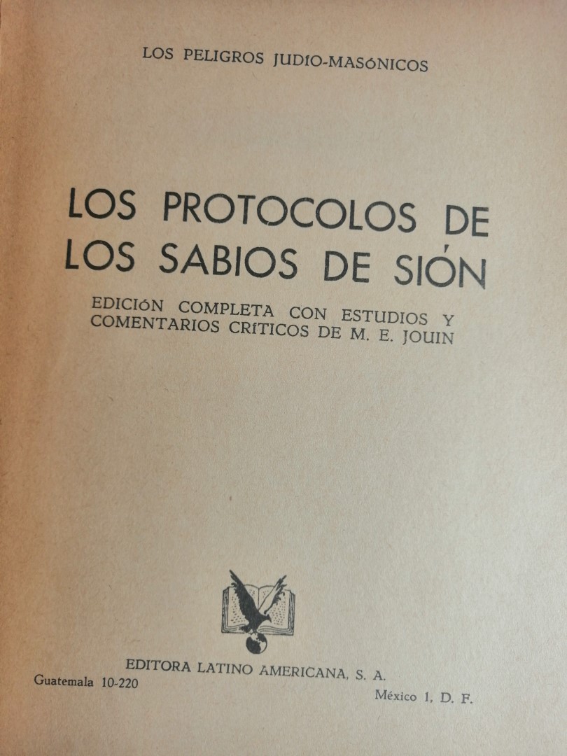 LIBRO. LOS PROTOCOLOS DE LOS SABIOS DE SION 1960 -POLITICA - Image 5