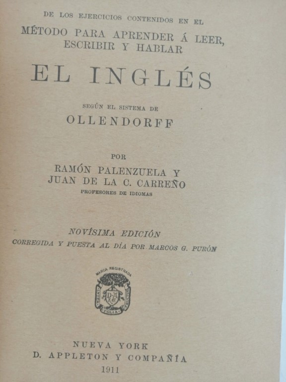 LIBRO ANTIGUO. METODO OLLENDORF DE INGLES. PALENZUELA Y CARREÑO 1911 - Image 5