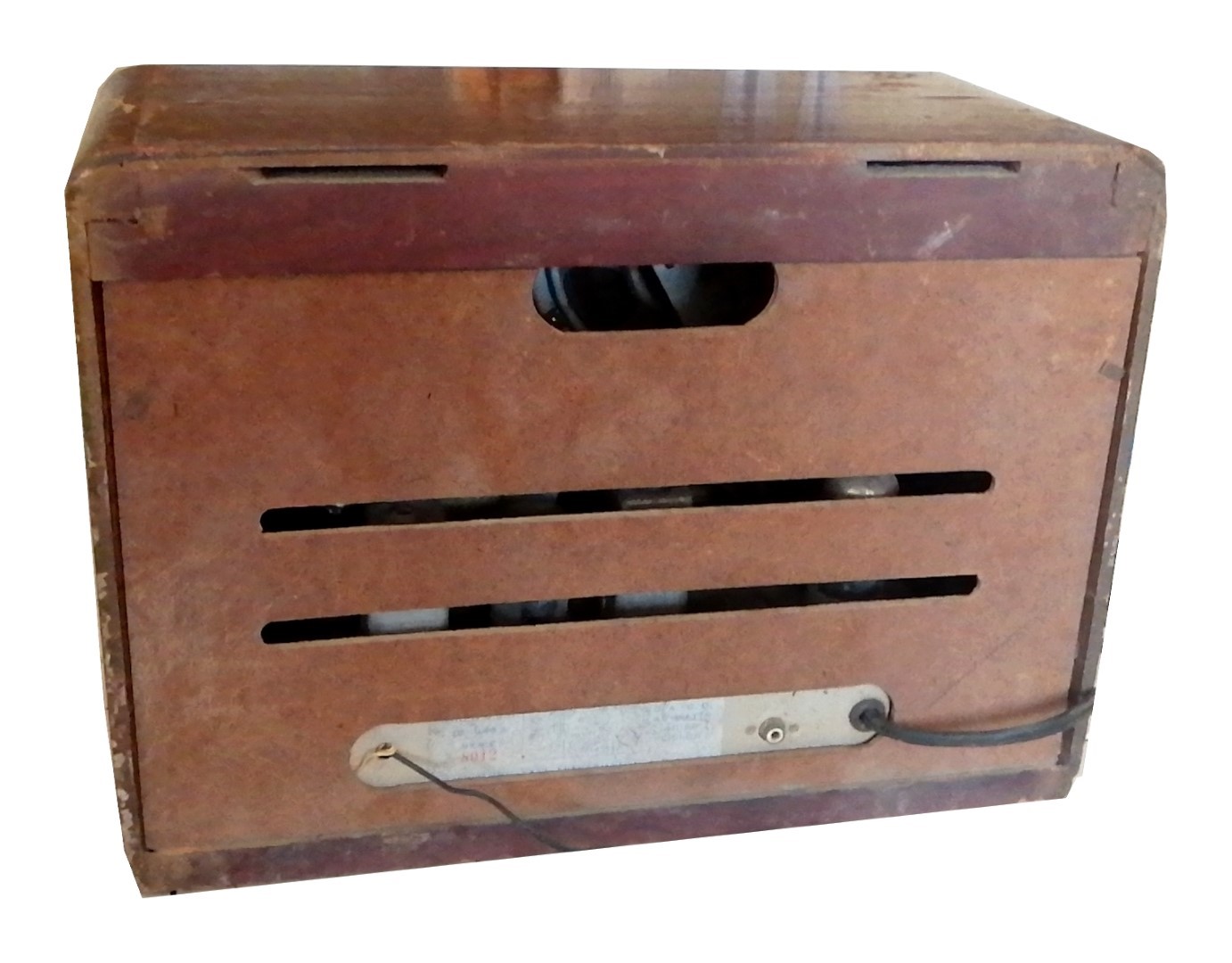RADIO ANTIGUO DE BULBOS ELECTRONIK 8012. MADERA. 1950s - Image 4