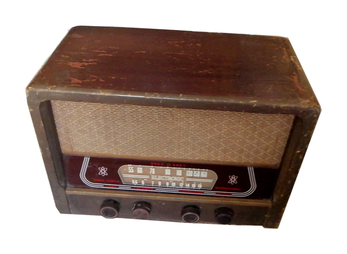 RADIO ANTIGUO DE BULBOS ELECTRONIK 8012. MADERA. 1950s - Image 5
