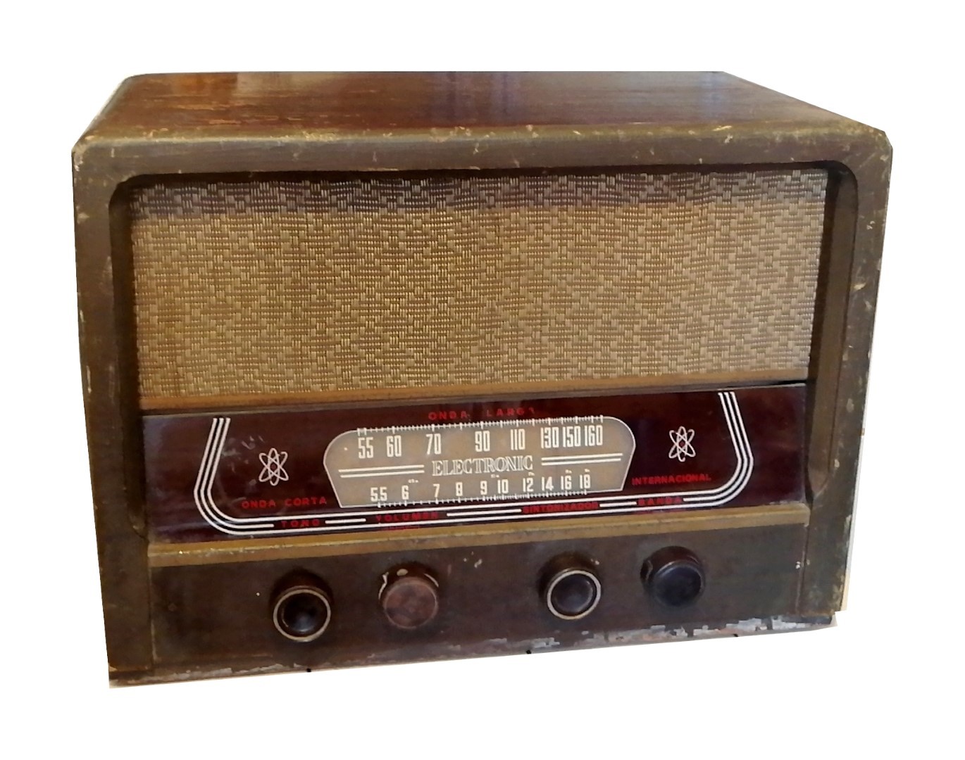 RADIO ANTIGUO DE BULBOS ELECTRONIK 8012. MADERA. 1950s - Image 8