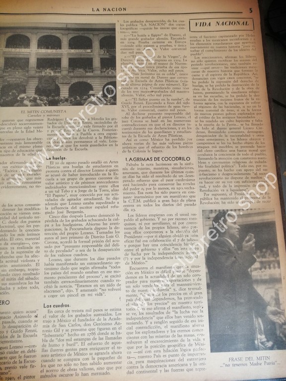 REVISTA ANTIGUA. LA NACION. NUMERO 03. 1941 LAZARO CARDENAS - Image 5