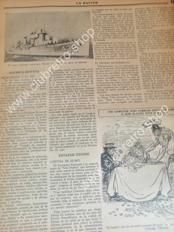REVISTA ANTIGUA. LA NACION. NUMERO 03. 1941 LAZARO CARDENAS - Image 6
