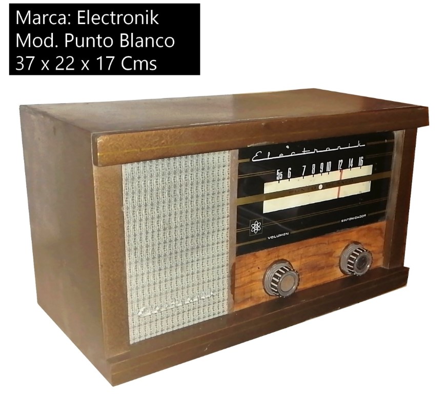 RADIO ANTIGUO DE BULBOS, ELECTRONIK PUNTO BLANCO, AÑOS 60s RARO - Image 3