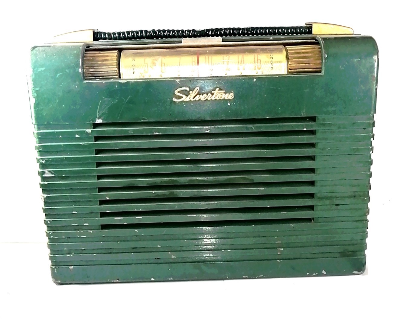 RADIO ANTIGUO DE BULBOS SIVERTONE, AÑOS 50s METALICO /MUY RARO - Image 9