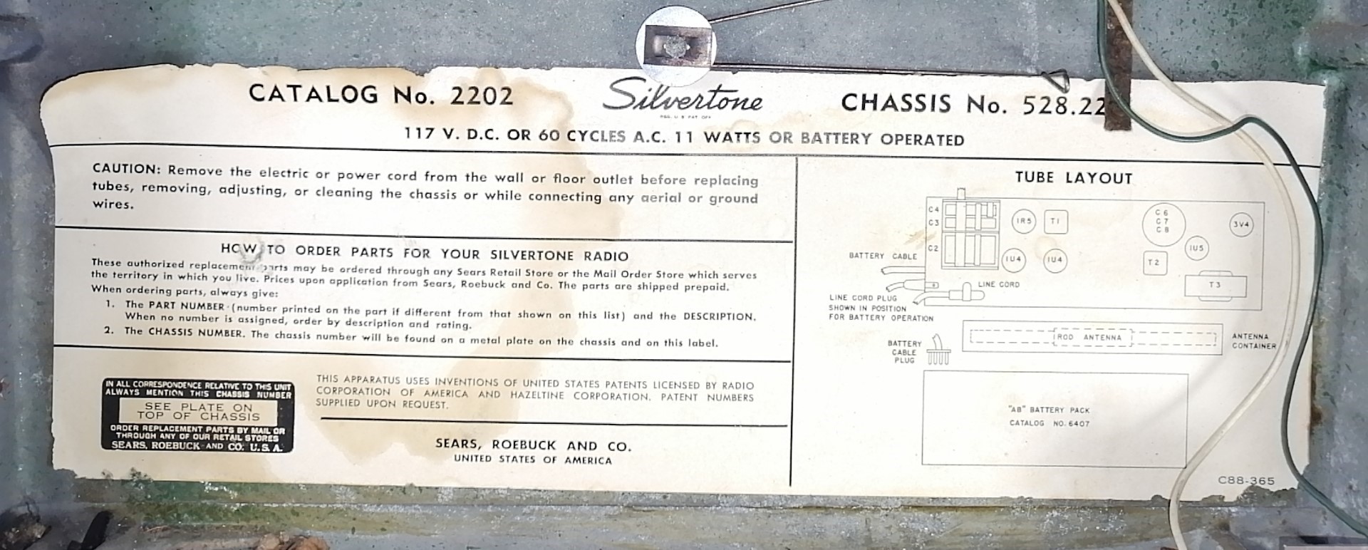 RADIO ANTIGUO DE BULBOS SIVERTONE, AÑOS 50s METALICO /MUY RARO - Image 3