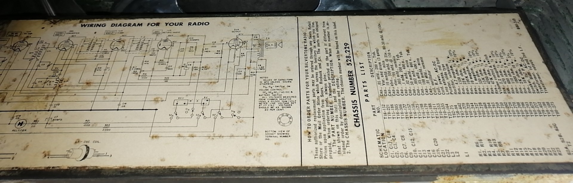 RADIO ANTIGUO DE BULBOS SIVERTONE, AÑOS 50s METALICO /MUY RARO - Image 6
