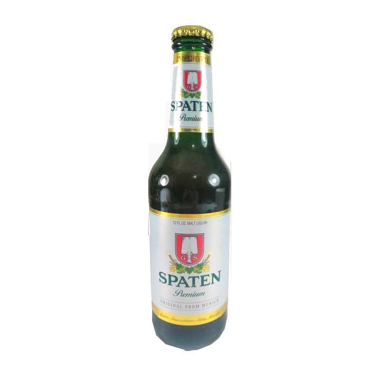 BOTELLA DE CERVEZA RETRO. SPATEN PREMIUM. AUN CERRADA (ALEMANIA)