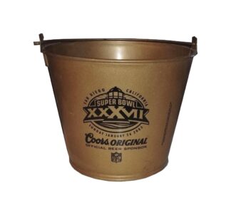 CUBETA CERVECERA COORS NFL SUPER BOWL 2003 OFICIAL. LAMINA JAMAS USADA
