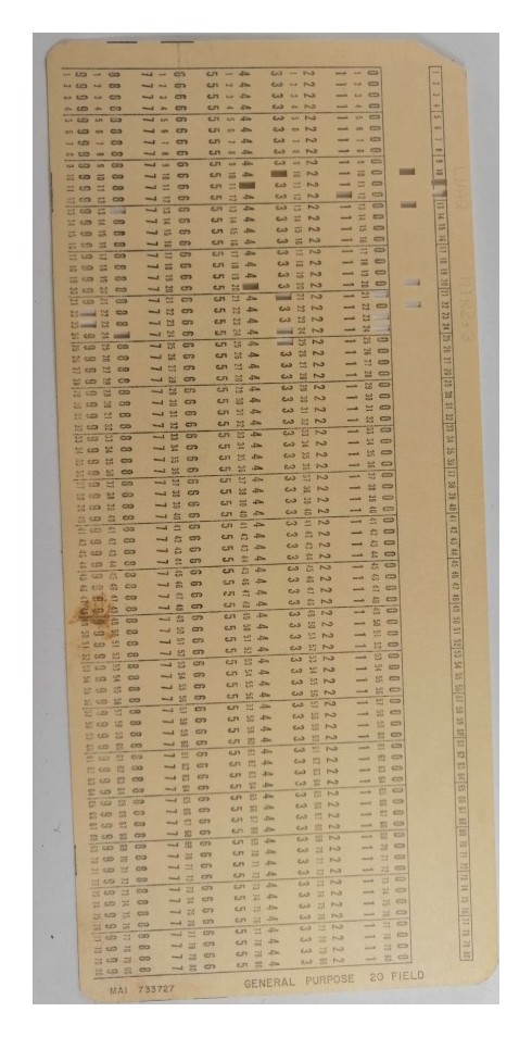 ANTIGUA TARJETA PERFORADA DE COMPUTADORA IBM AÑOS 70s OLDWARE. - Image 3