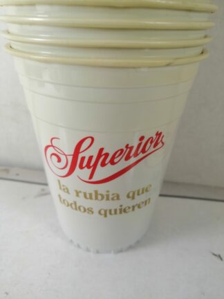 SET DE 10 VASOS CERVEZA SUPERIOR, AÑOS 70s