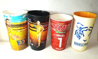 Lote De 4 Vasos Retro De Club Tigres Coleccionables