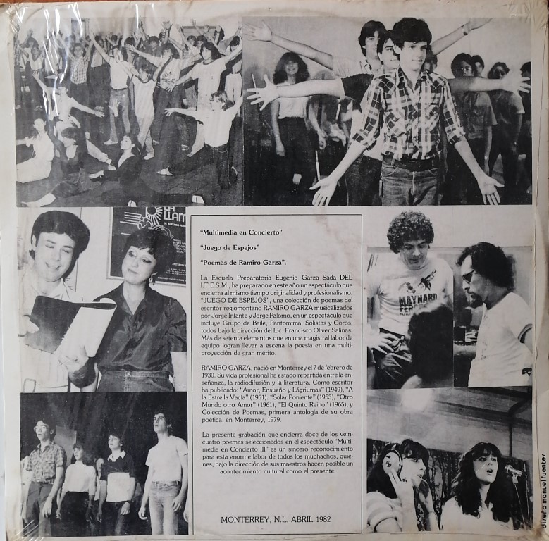 DISCOS LP RETRO. JUEGO DE ESPEJOS, PREPARATORIA EUGENIO GARZA SADA 1982 - Image 3