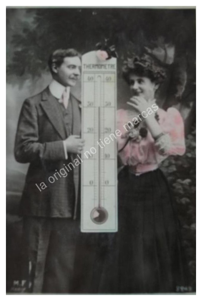 TARJETA POSTAL ANTIGUA, EPOCA PORFIRIANA, FLIRTEANDO. N10 AMOR