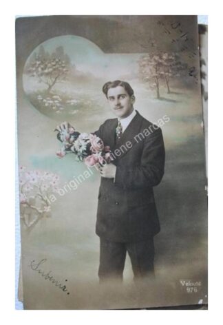 TARJETA POSTAL ANTIGUA, EPOCA PORFIRIANA, GALAN. N5