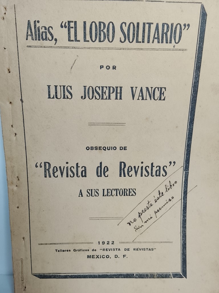 Alias El lobo solitario. Joseph Vance. rarisima edicion 1922 /Nvl - Image 4