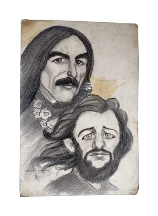 Retrato a mano, Los Beatles Ringo Star y George Harrison 2003