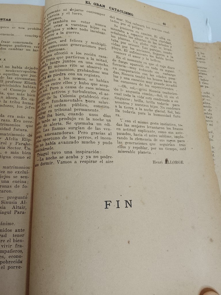 RARISIMO LIBRO, EL GRAN CATACLISMO, HENRI ALLORGE 1920 NVL - Image 4