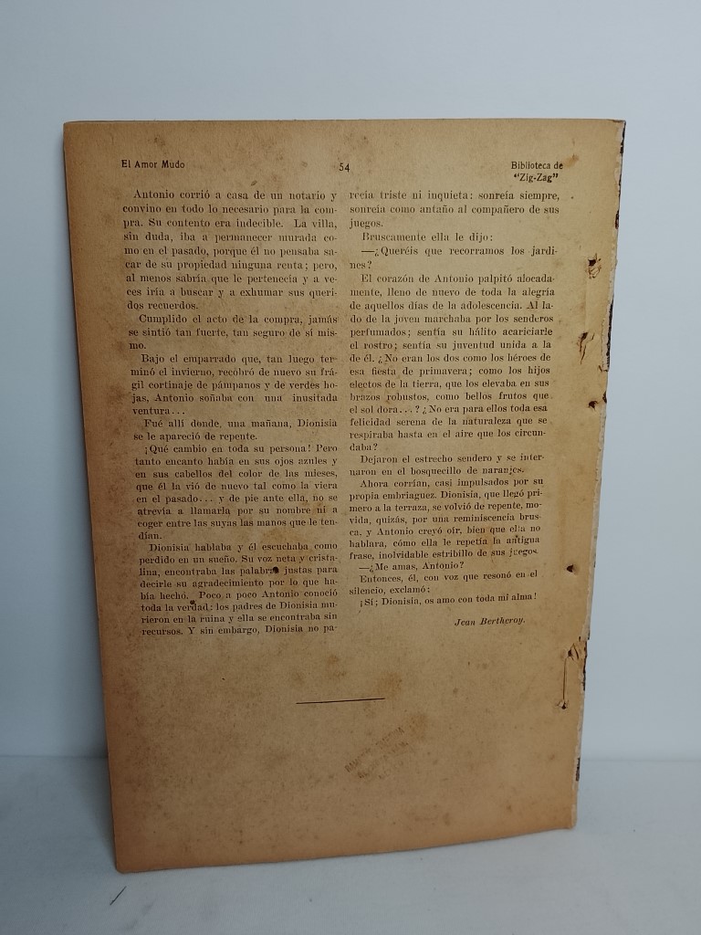 El que suprimio a la muerte. J. Bruno Ruby, 1920 Edicion Super raro Nvl - Image 3