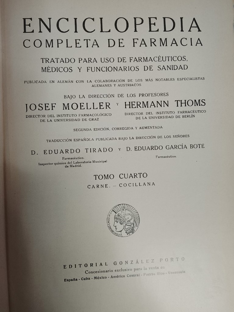 Antigua Enciclopedia de farmacia 1916 Joseph Moeller 11 Tomos (incompleta) - Image 3