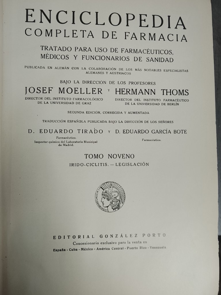 Antigua Enciclopedia de farmacia 1916 Joseph Moeller 11 Tomos (incompleta) - Image 5