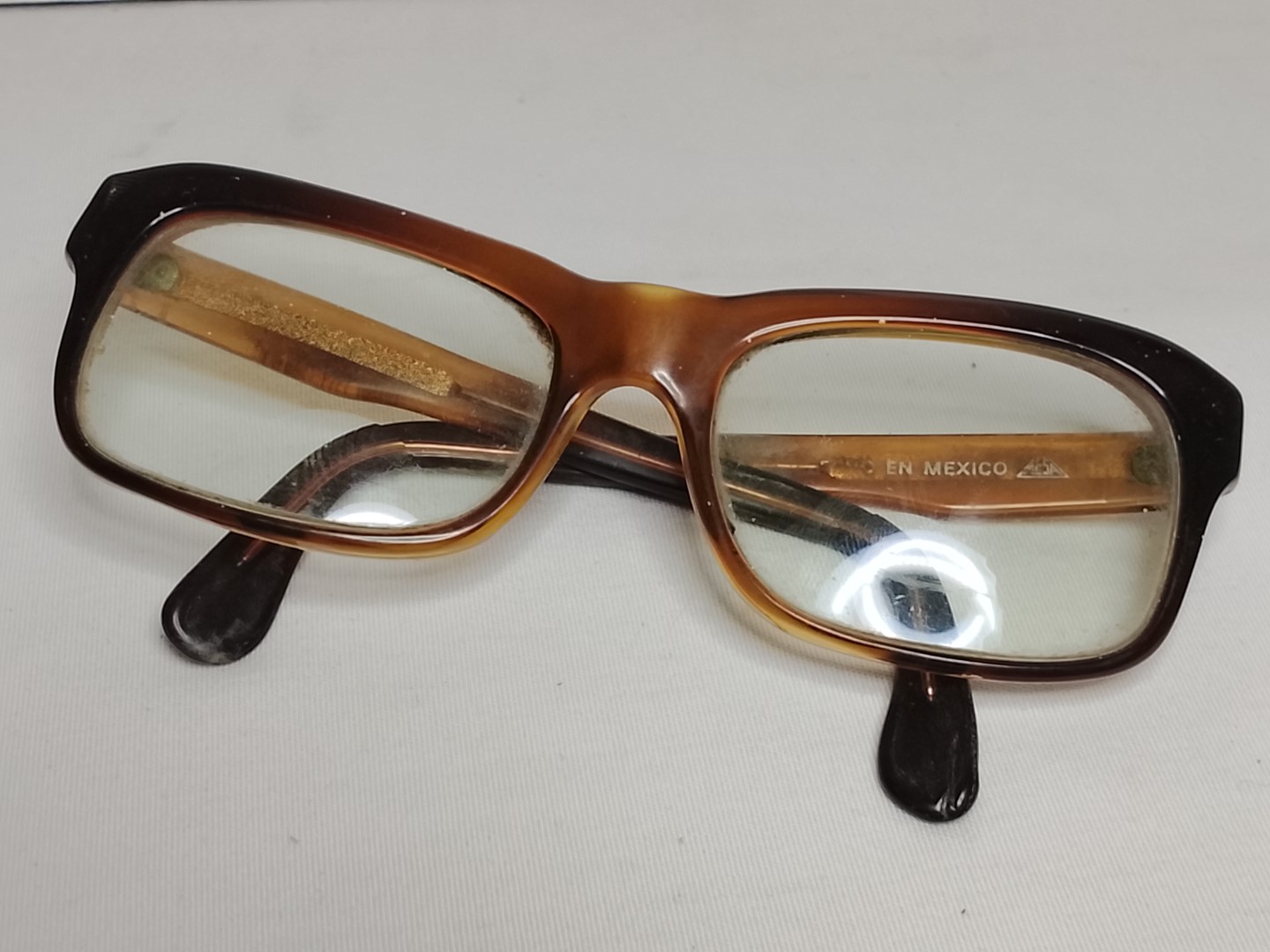 Gafas antiguas. A.E.S.A, años 30s. Super raros. Caballero, Marron - Image 2