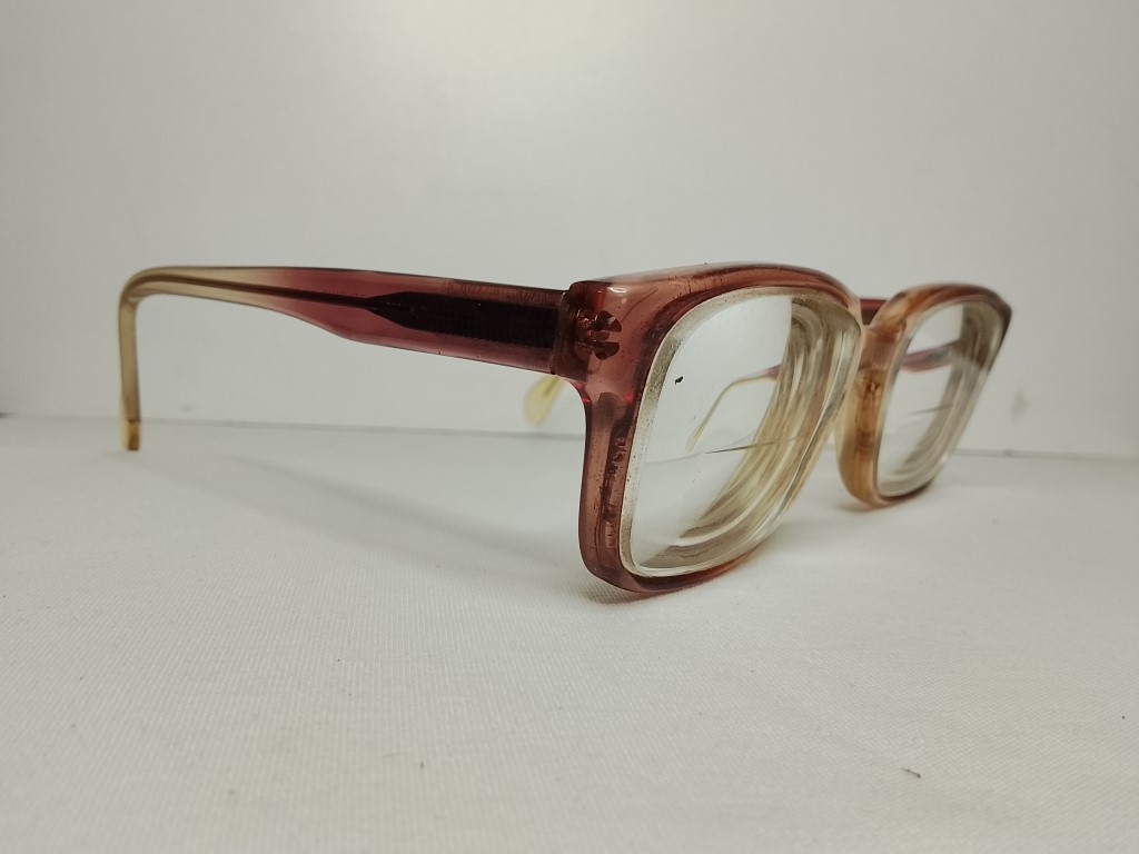 Genuinas gafas retro. Años 60s, American Optical LA2X , Caballero, Marron - Image 4