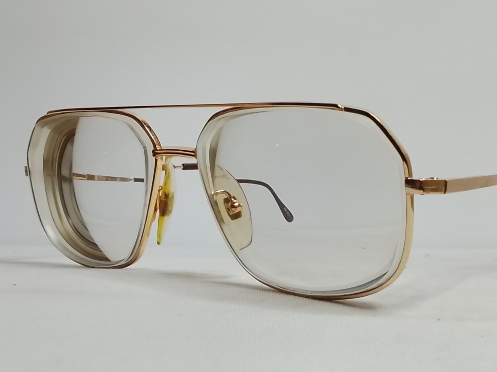 Genuinos lentes retro. Cottet, aviador. Caballero, Dorado, Años 70s - Image 5