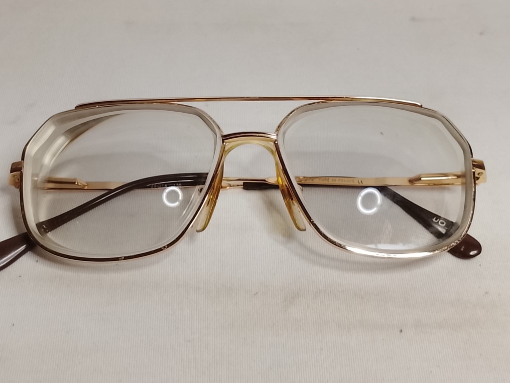 Genuinos lentes retro. Cottet, aviador. Caballero, Dorado, Años 70s - Image 10