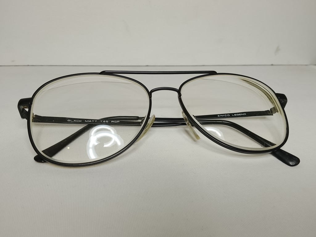 Genuinas gafas retro. Años 70s, Zimco Legend, Aviador, Caballero , Negro - Image 8