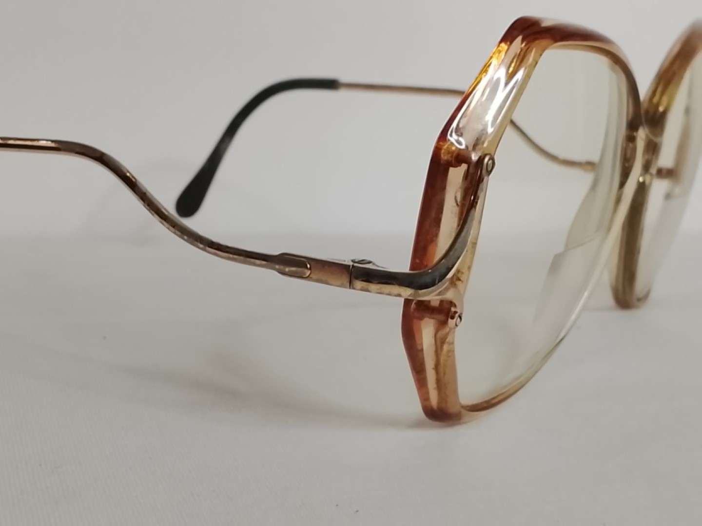 Autenticas gafas vintage. Overzised Años 70s, Dama, Beige M-NL - Image 5