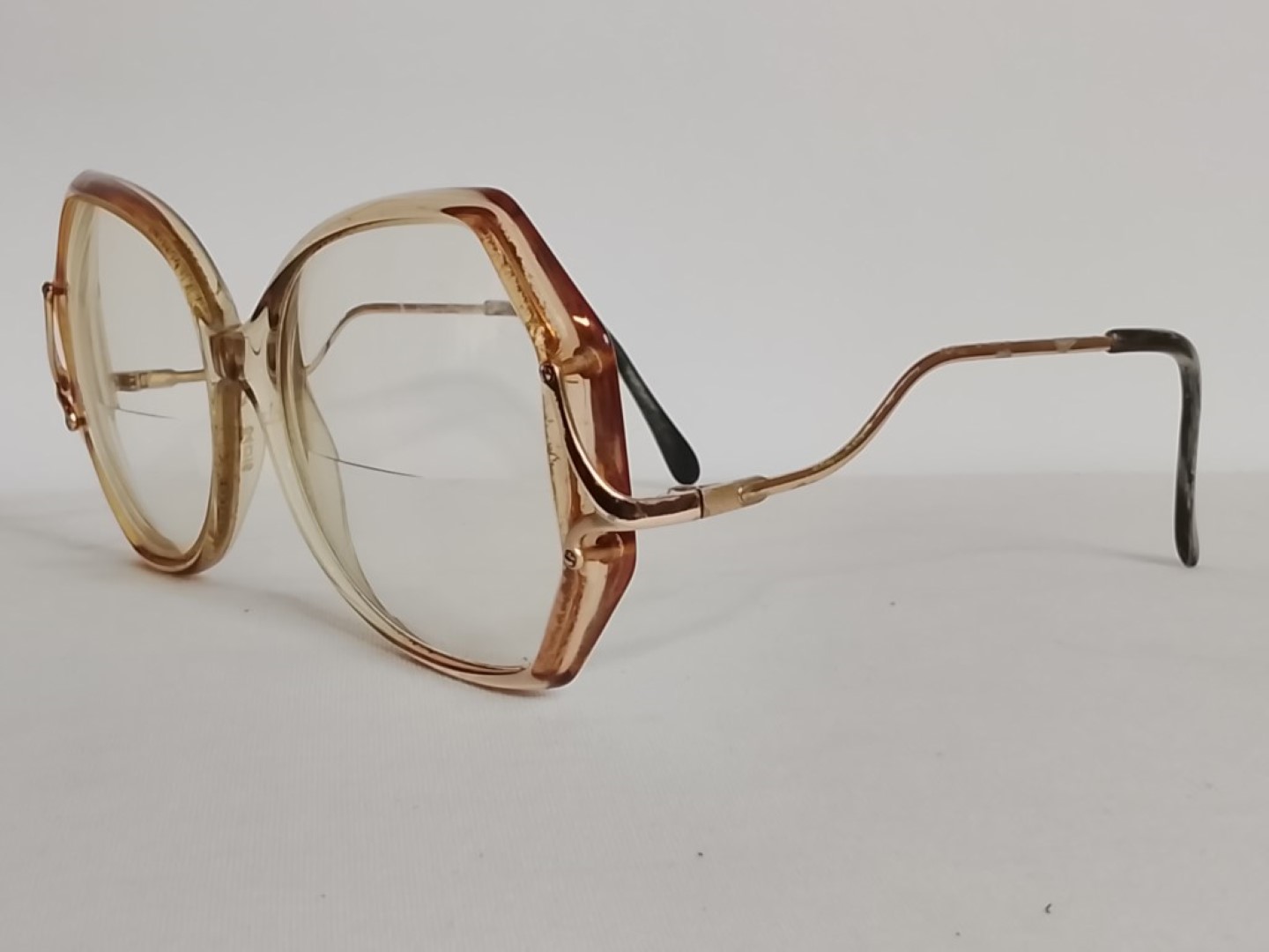 Autenticas gafas vintage. Overzised Años 70s, Dama, Beige M-NL - Image 4