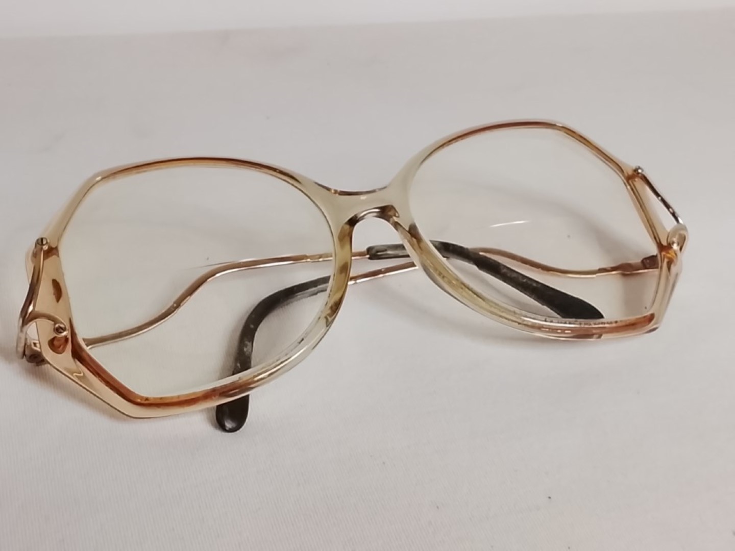 Autenticas gafas vintage. Overzised Años 70s, Dama, Beige M-NL - Image 2