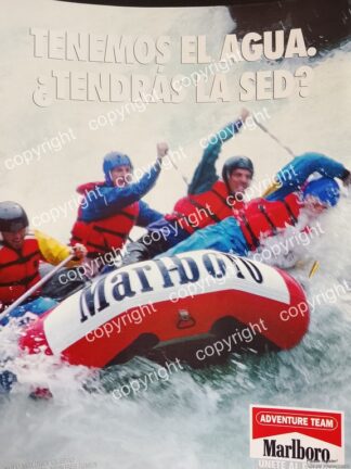 AFICHE PUBLICITARIO RETRO, MARLBORO ADVENTURE TEAM 1980s