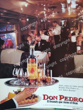 AFICHE PUBLICITARIO RETRO, BRANDY DON PEDRO 1988