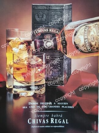 AFICHE PUBLICITARIO RETRO, WHISKY CHIVAS REGAL 1990s