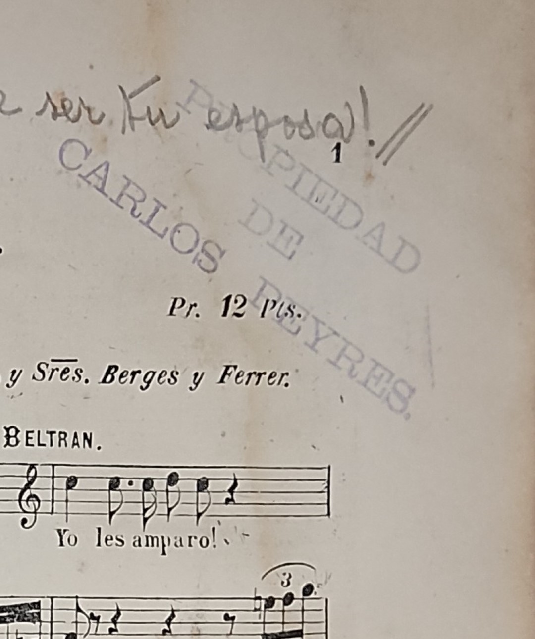 Partituras antiguas opera LA TEMPESTAD. Ca. 1888. Pertenecio a Carlos Peyres, con firmas - Image 9